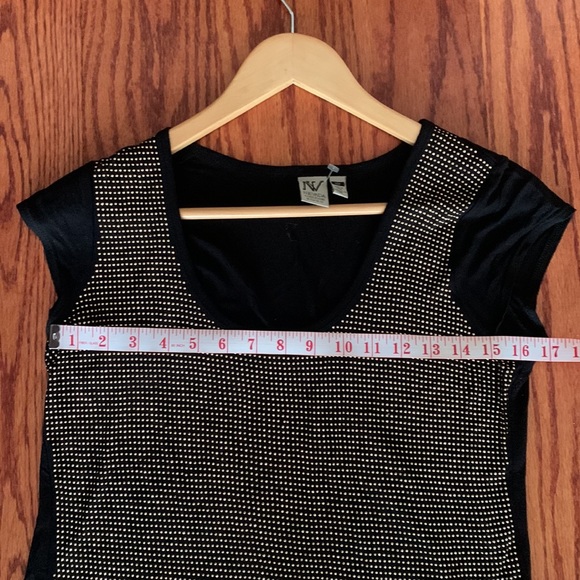 Nevada Black T-shirt with gold sequins - Picture 6 of 8